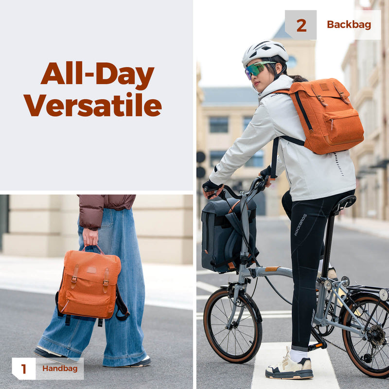 Folding Bike Handlebar Bag Backpack - 8.3L-4