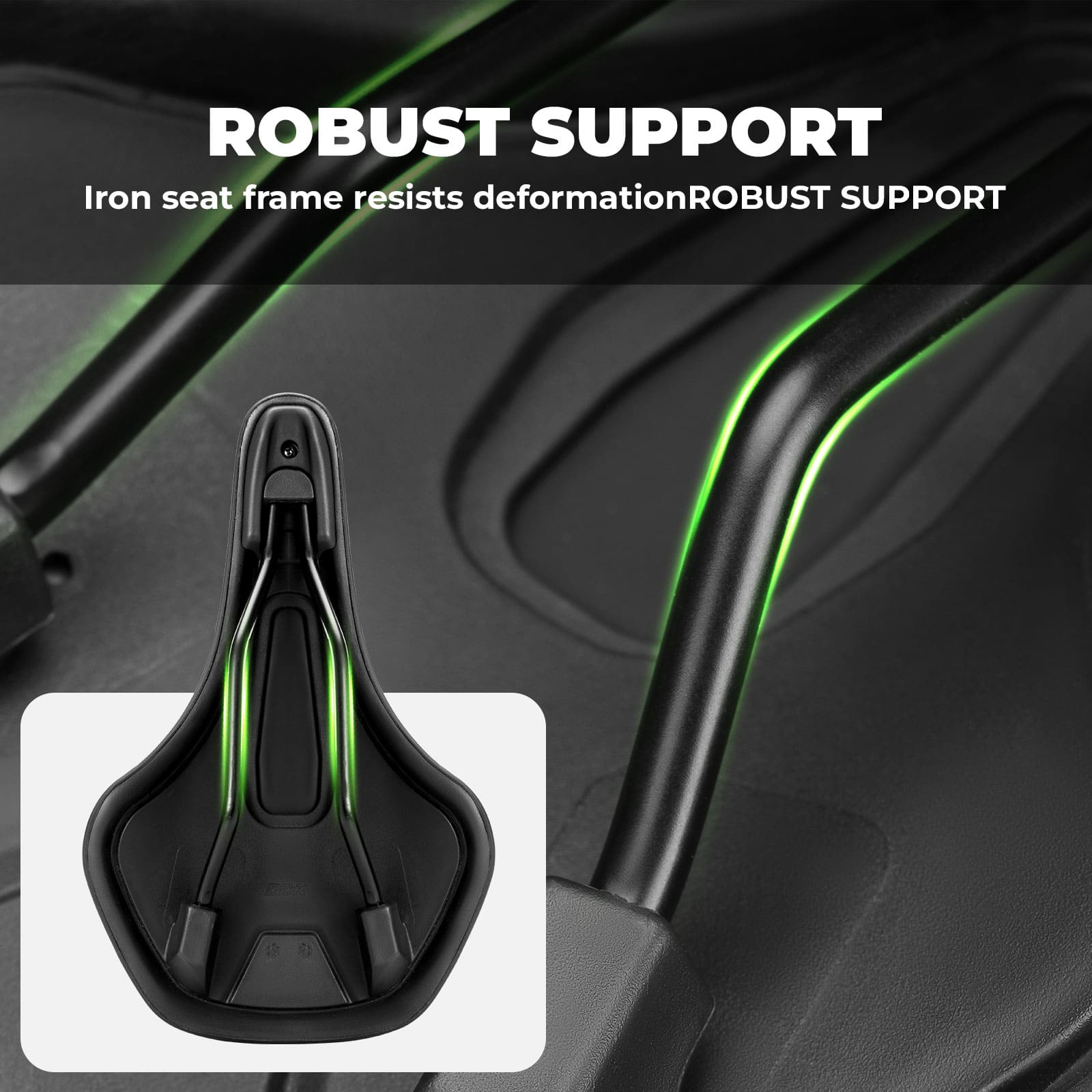 Comfort Cycling Saddle with Ventilated Groove Design-4