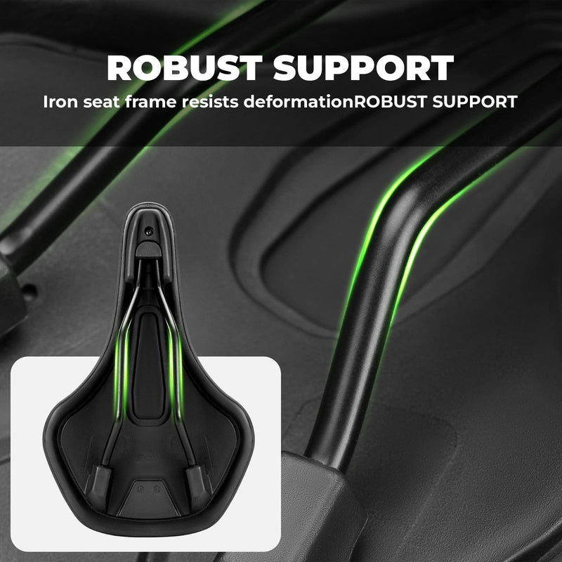 Comfort Cycling Saddle with Ventilated Groove Design-4
