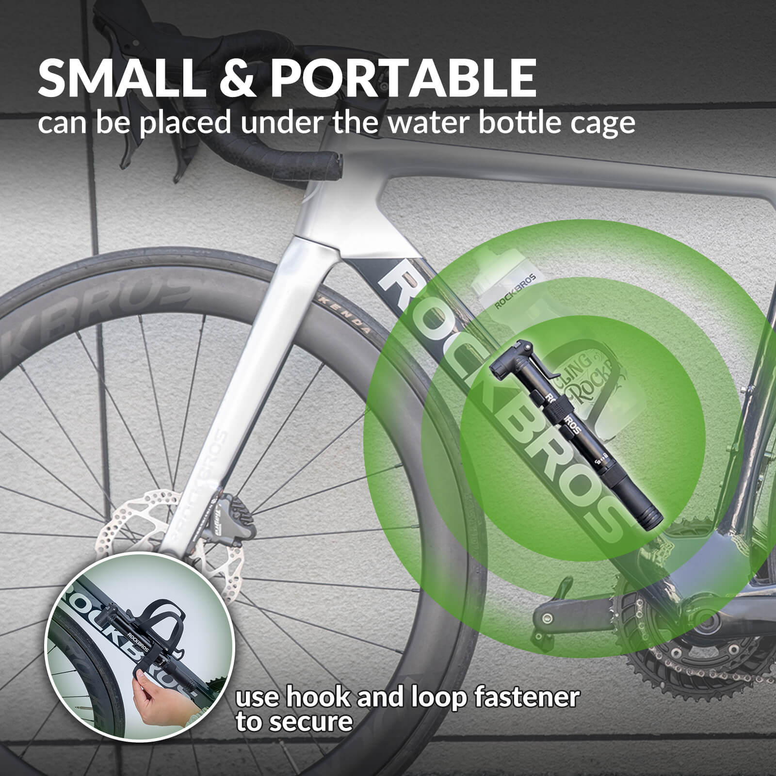Portable Bike Pump - 80 PSI High Pressure-10