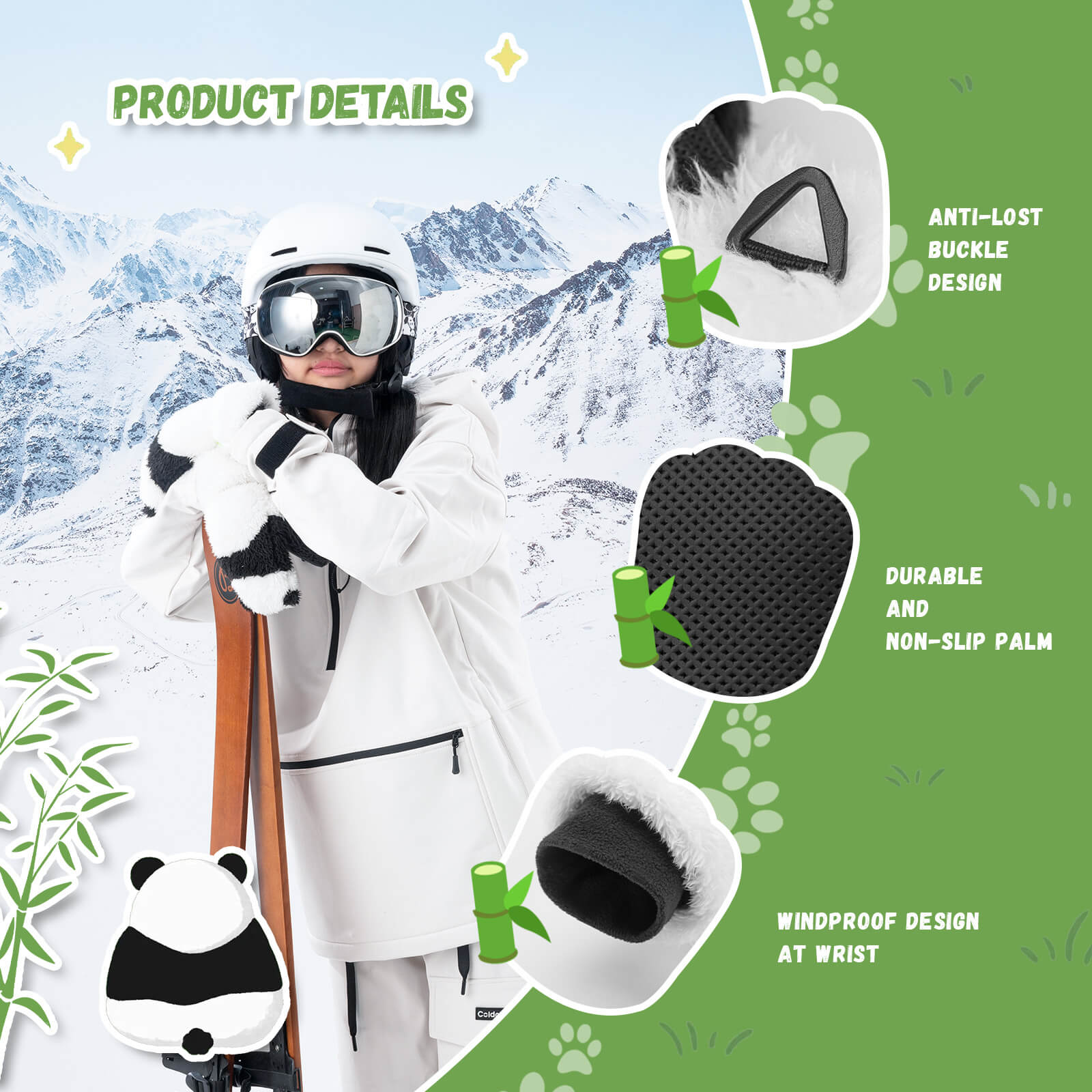 Panda Ski Gloves-5