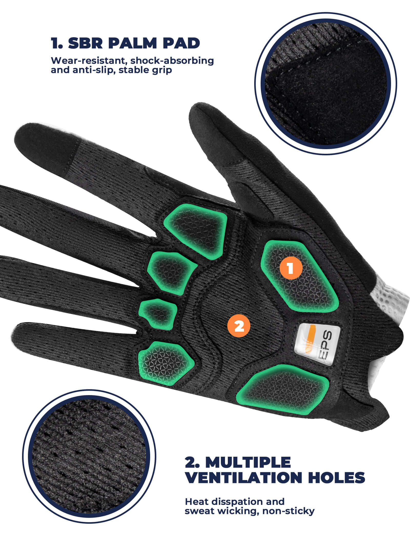 ROAD TO SKY EPS Long Finger Cycling Gloves-2