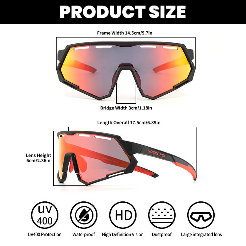 Dual Lens Cycling Glasses – Photochromic & Polarized Lenses-4