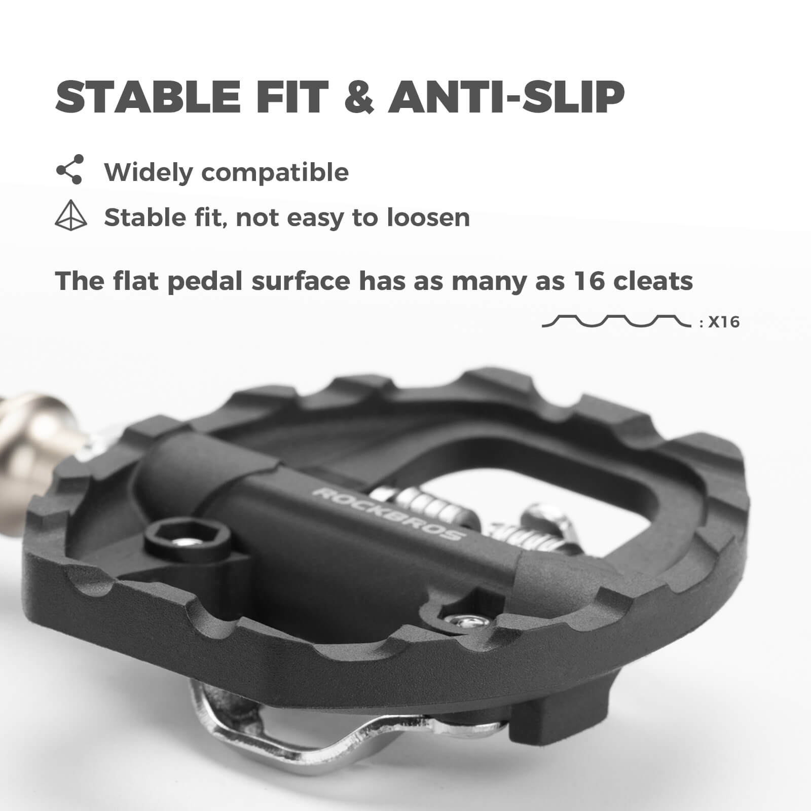 Dual Platform MTB Pedals - Clipless & Flat-6
