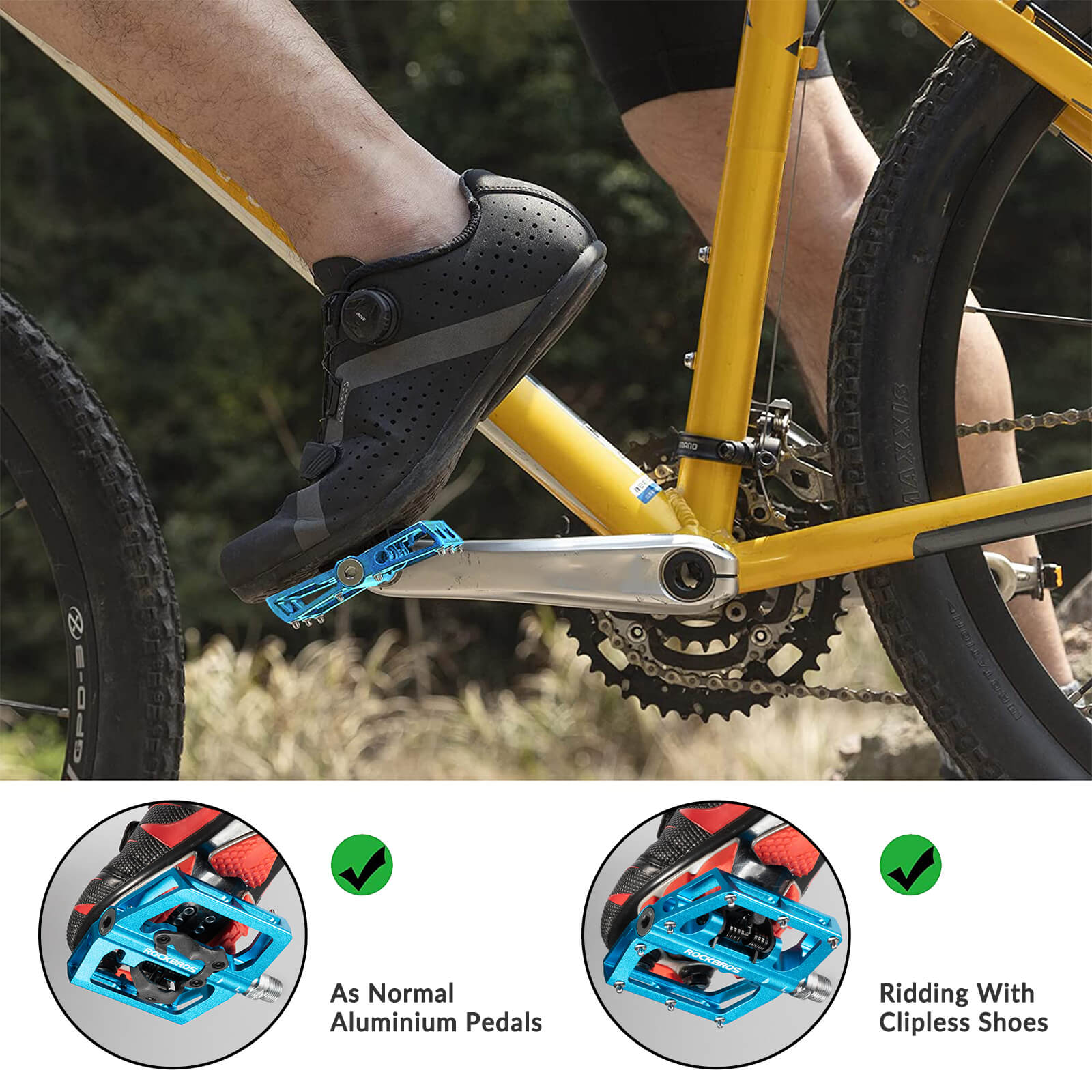 Dual-Use Clipless & Flat Bike Pedals-10