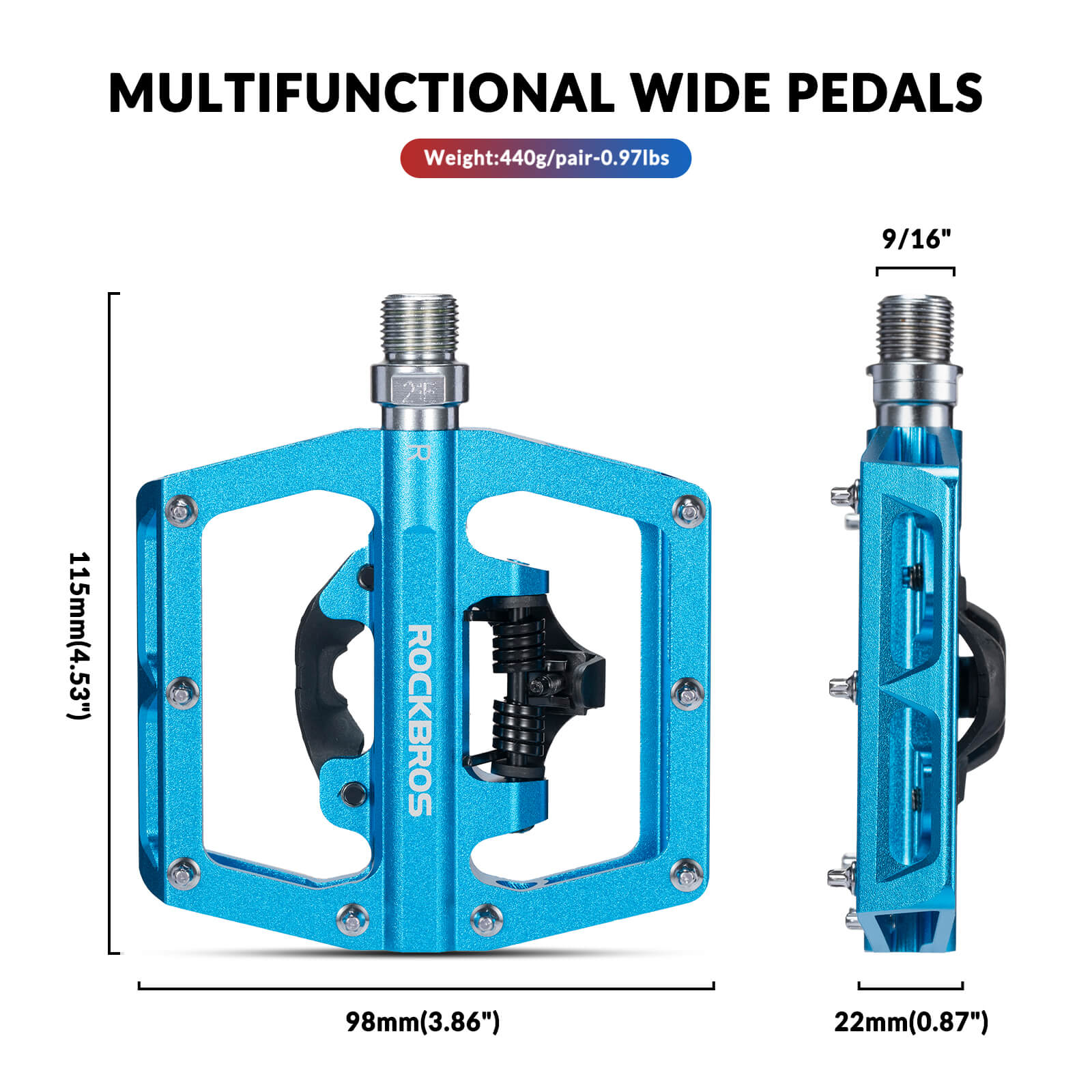 Dual-Use Clipless & Flat Bike Pedals-28