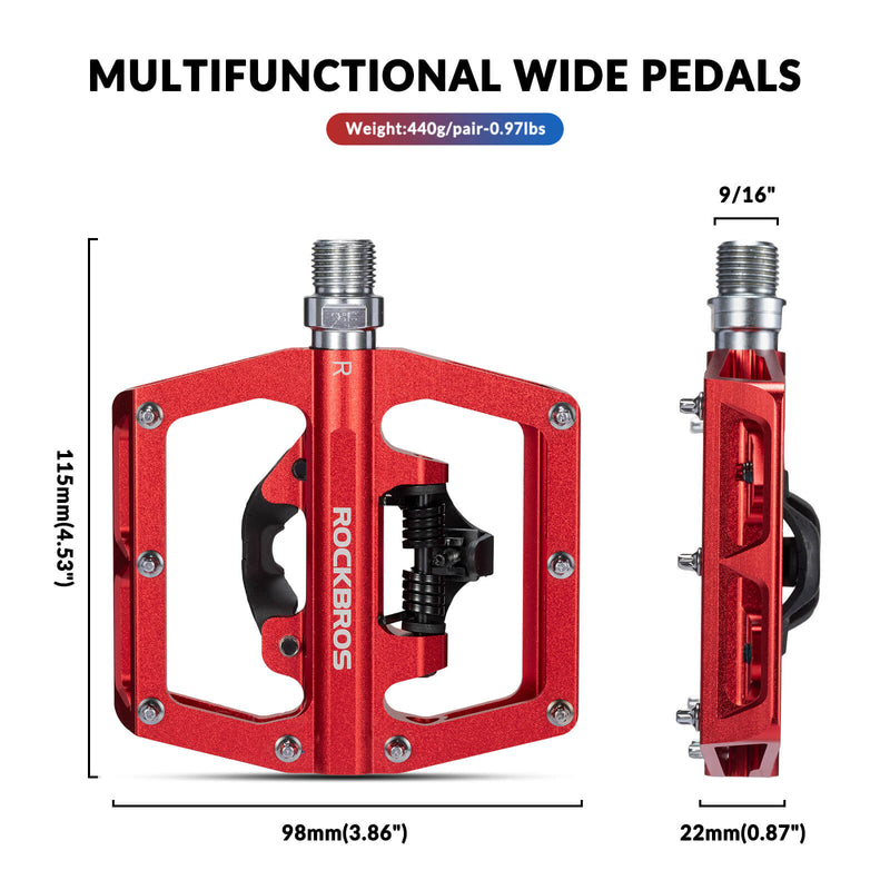 Dual-Use Clipless & Flat Bike Pedals-27
