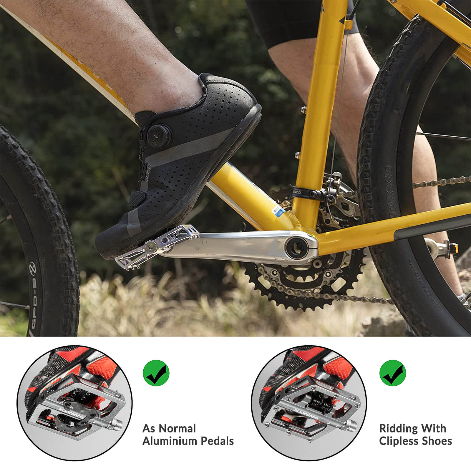 Dual-Use Clipless & Flat Bike Pedals-11