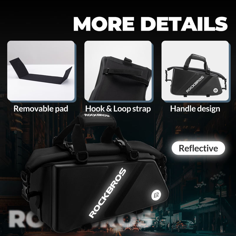 EVA Hard Shell Bicycle Rear Rack Bag-11.6L-5