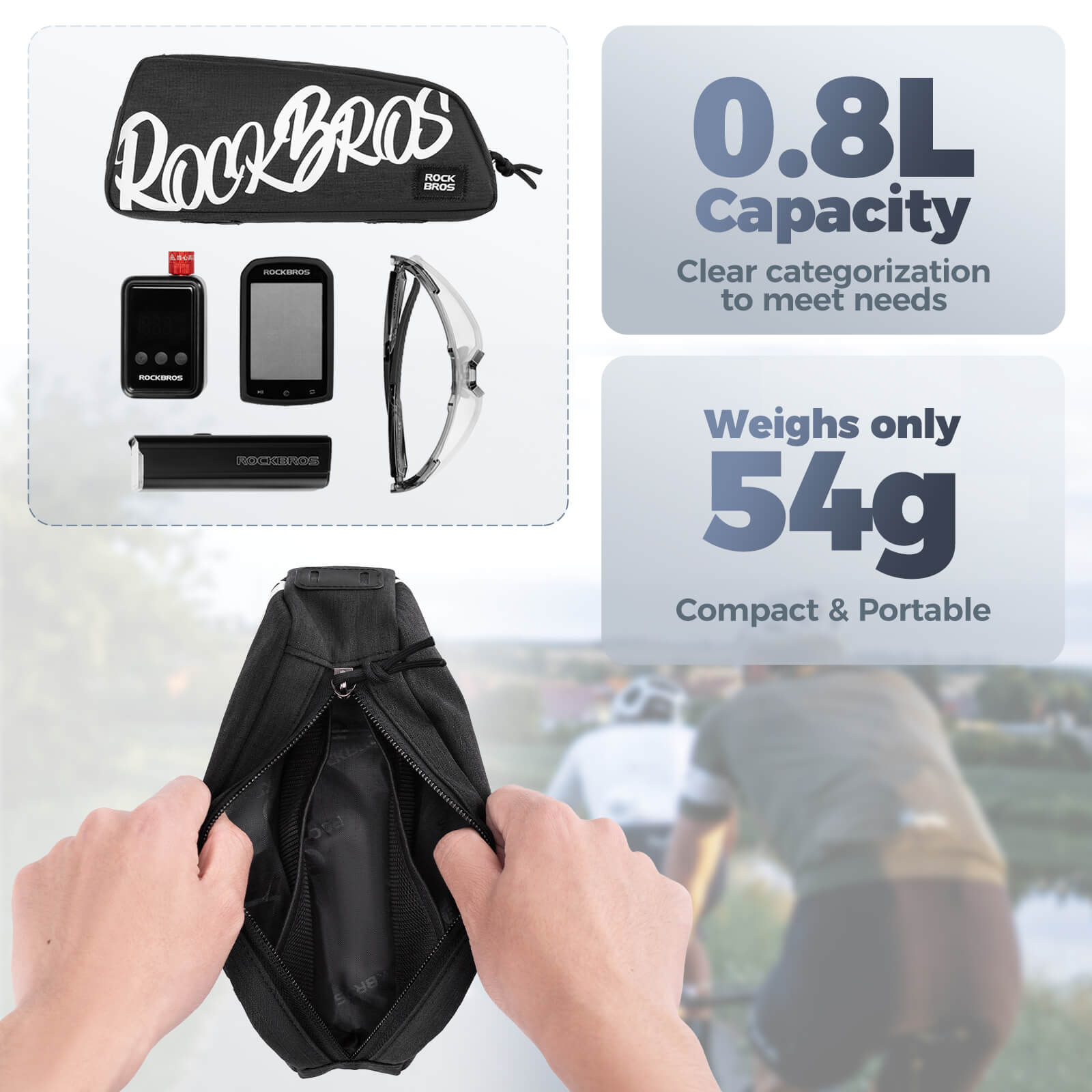 FlashRide Sketch Bike Top Tube Bag - 0.8L-8