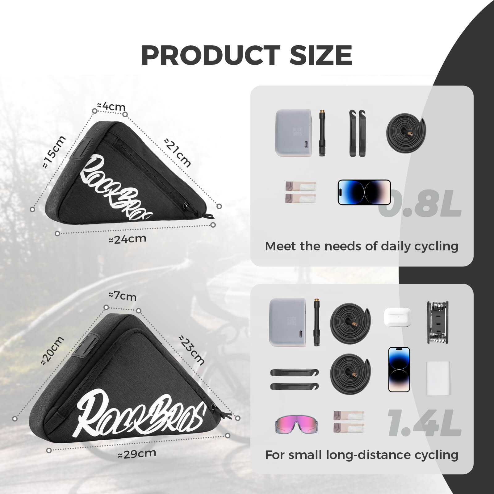 FlashRide Sketch Bike Triangle Bag - 1.4L-6