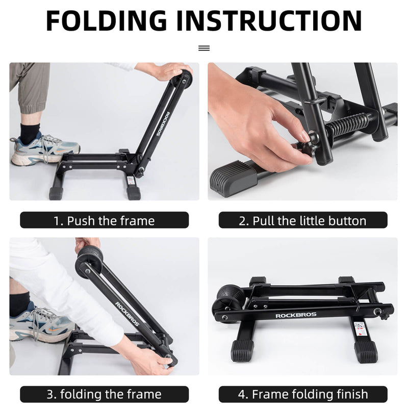 ROCKBROS Foldable Bike Stand Portable Bicycle Rack for Easy Storage-11