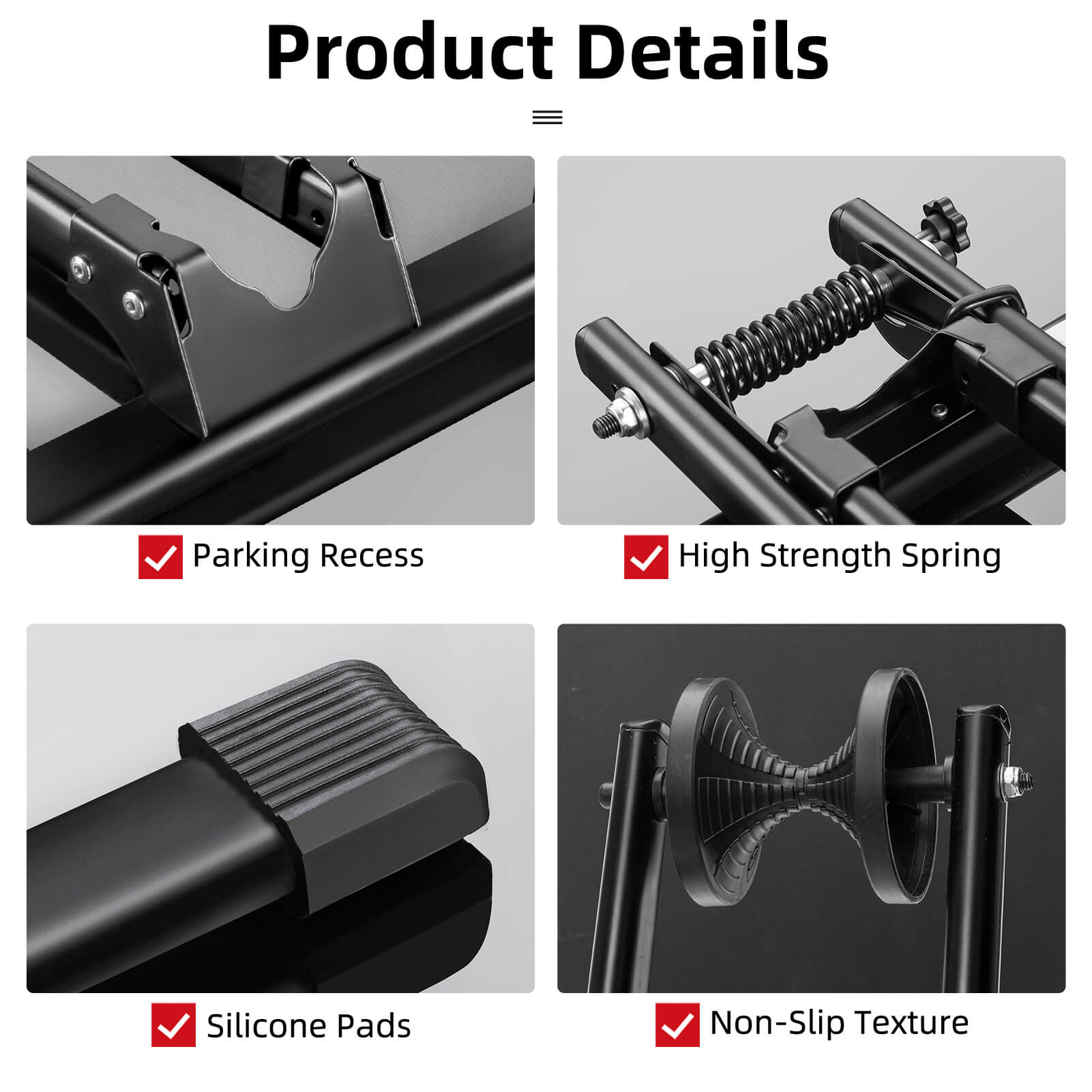 ROCKBROS Foldable Bike Stand Portable Bicycle Rack for Easy Storage-10