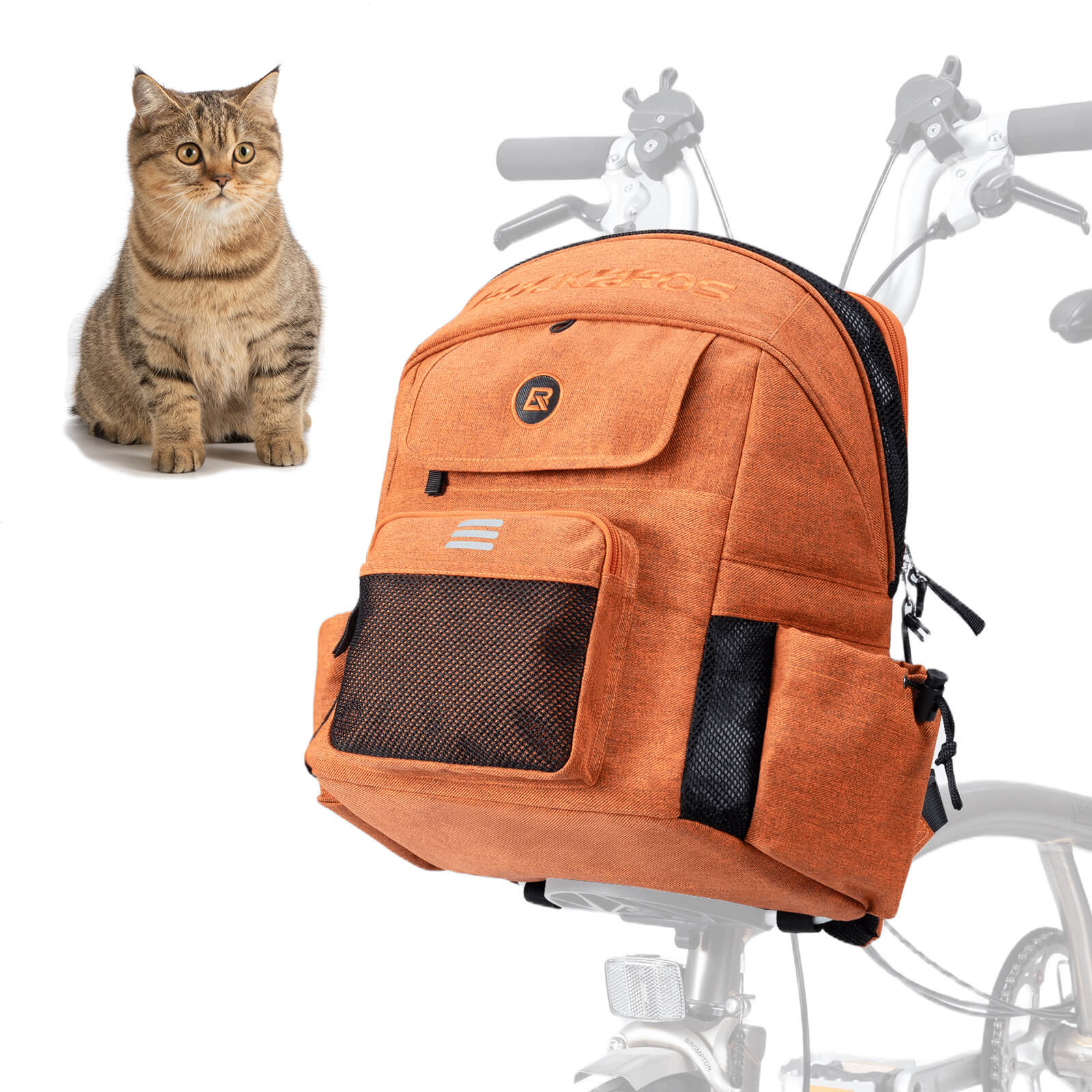 Foldable Pet Handlebar Bike Bag - 21L-1