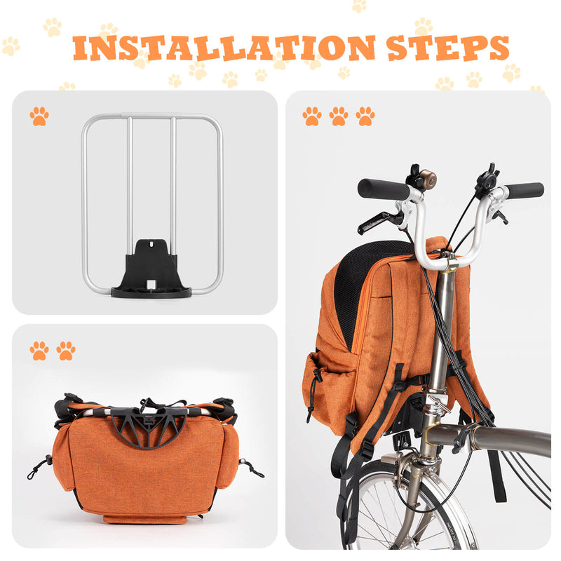 Foldable Pet Handlebar Bike Bag - 21L-11