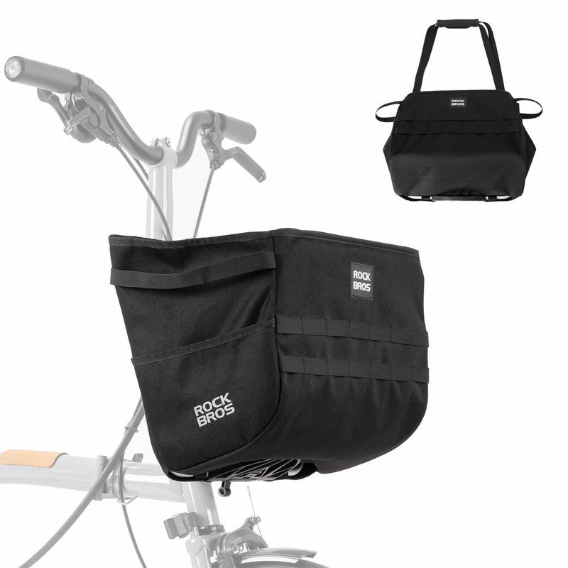 Folding Bike Handlebar Bag Basket Bag - 16L-1