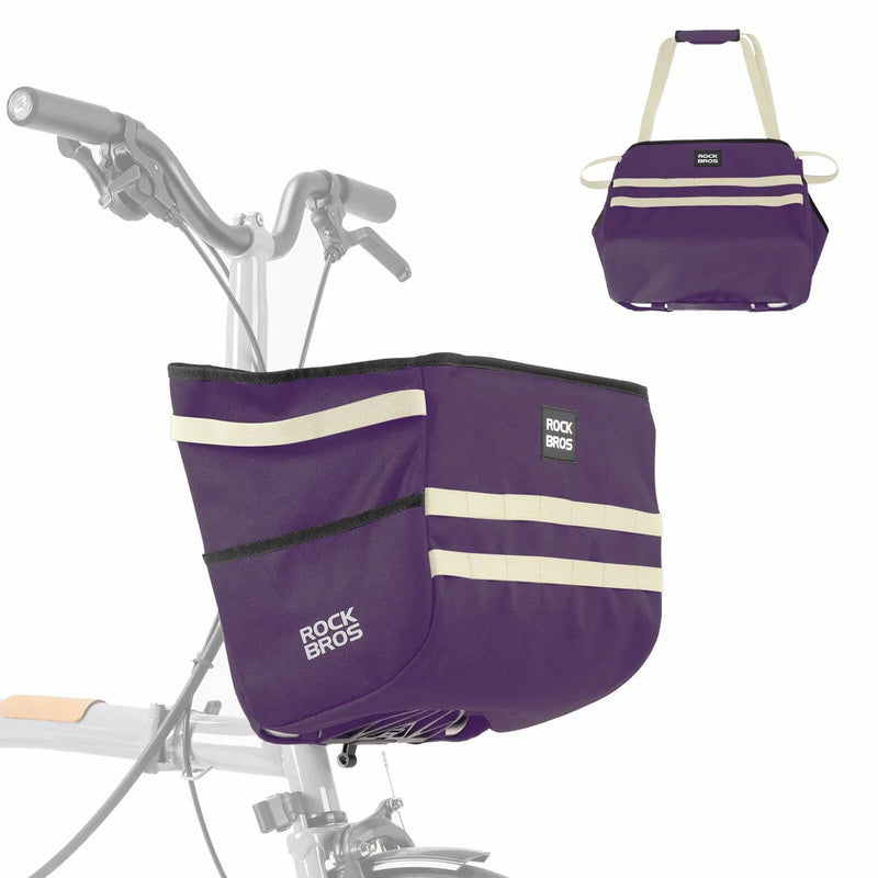 Folding Bike Handlebar Bag Basket Bag - 16L-2