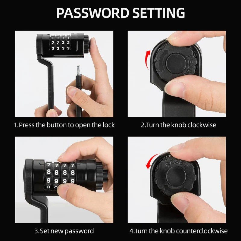 Folding Bike Lock with Password-6