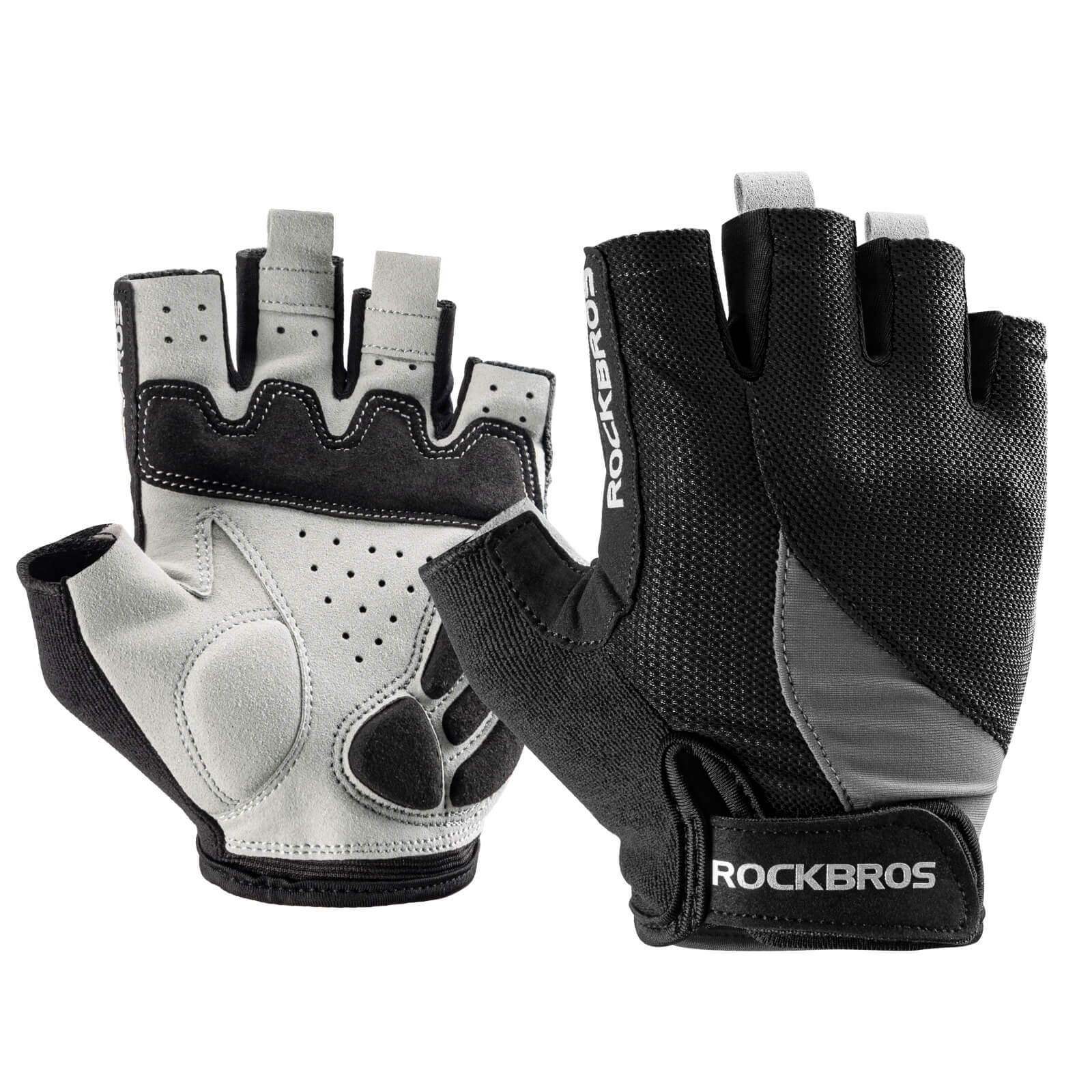 ROCKBROS Breathable Half Finger Cycling Gloves for Summer Rides-1