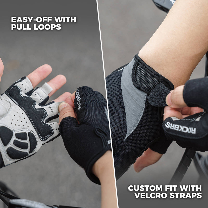 ROCKBROS Breathable Half Finger Cycling Gloves for Summer Rides-5