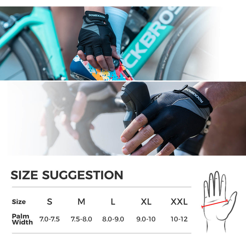 ROCKBROS Breathable Half Finger Cycling Gloves for Summer Rides-6