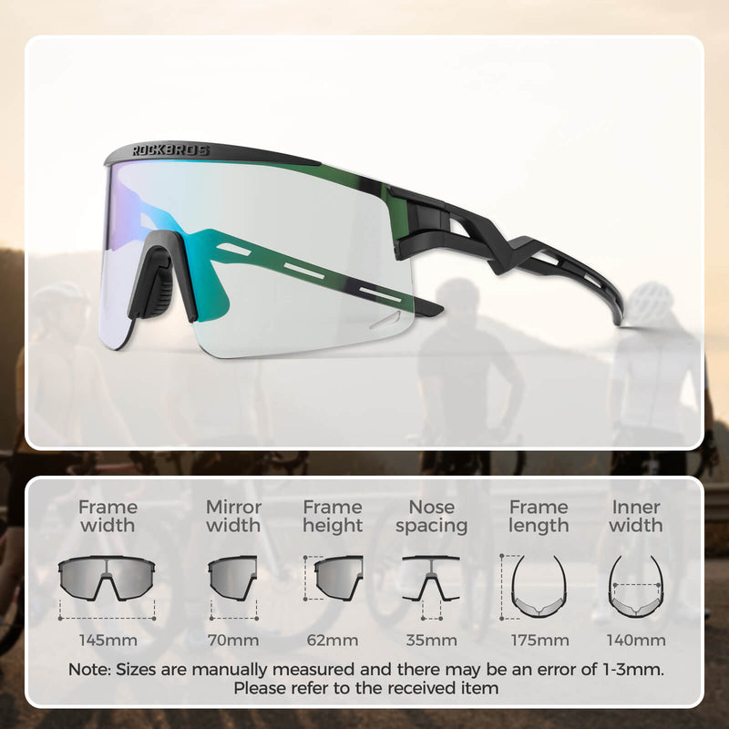 Half Frame Photochromic Cycling Sunglasses - SP337-14