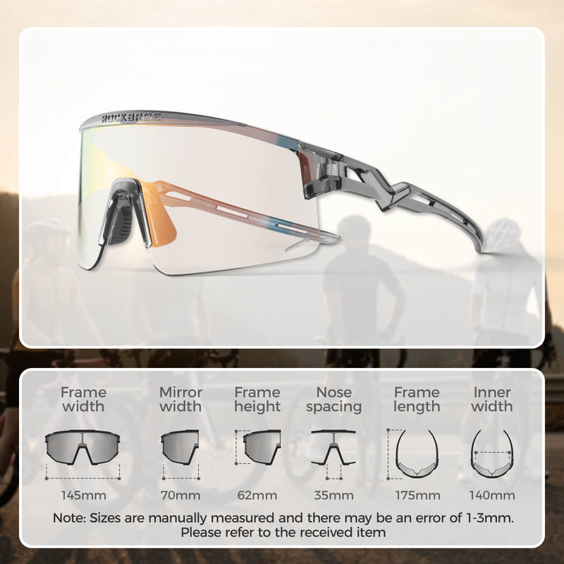 Half Frame Photochromic Cycling Sunglasses - SP337-12