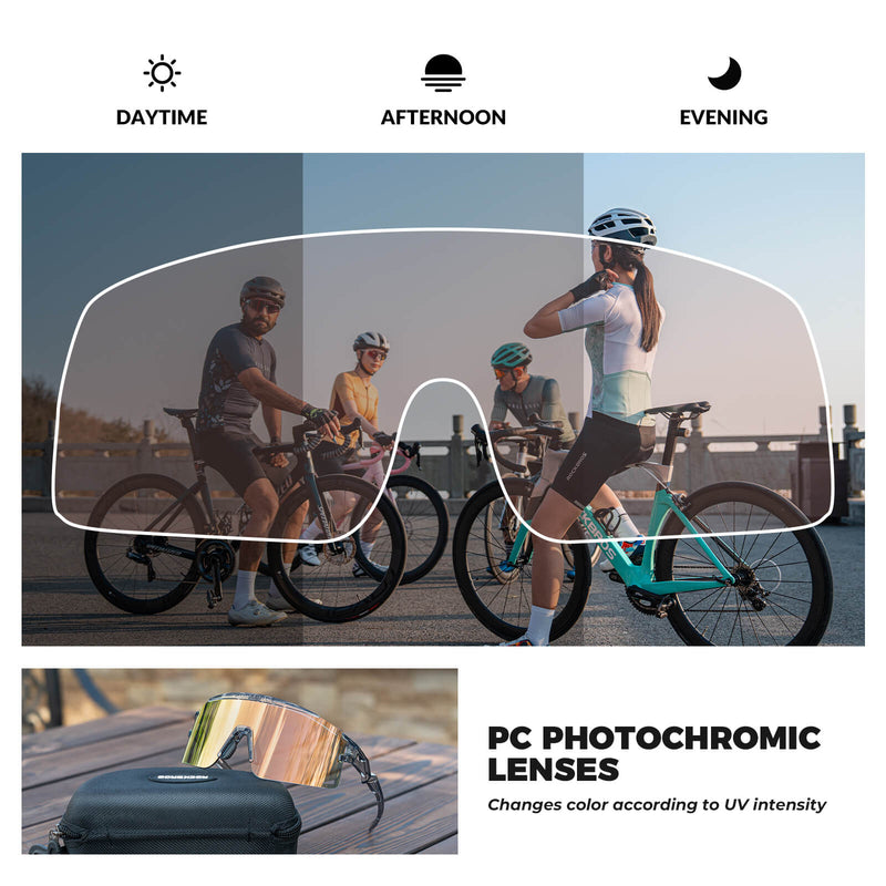 Half Frame Photochromic Cycling Sunglasses - SP337-10