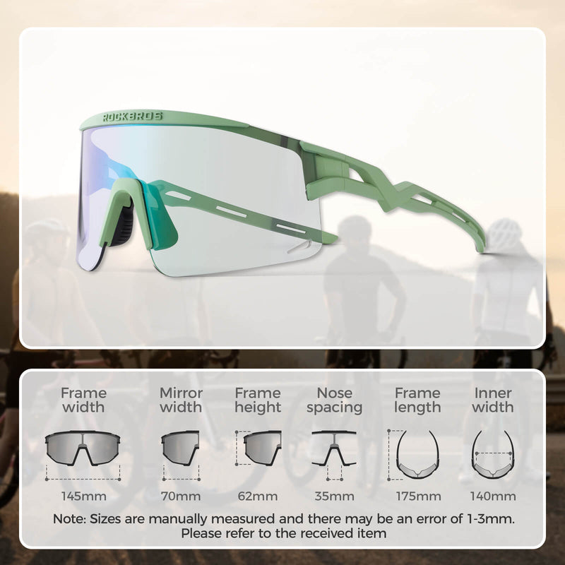 Half Frame Photochromic Cycling Sunglasses - SP337-13