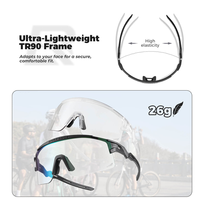 Half Frame Photochromic Cycling Sunglasses - SP337-17