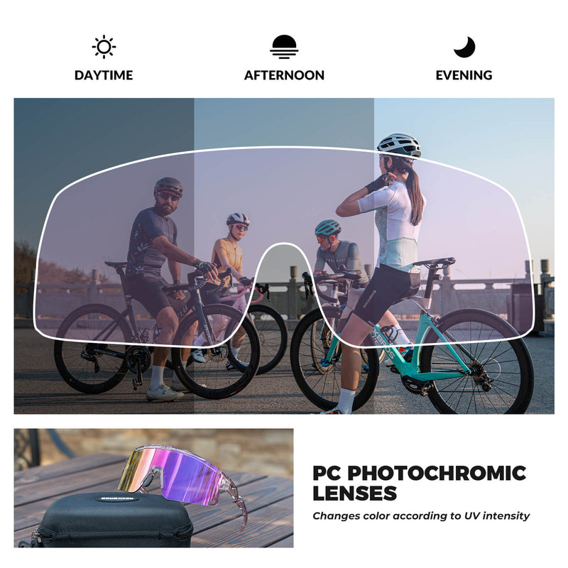 Half Frame Photochromic Cycling Sunglasses - SP337-8