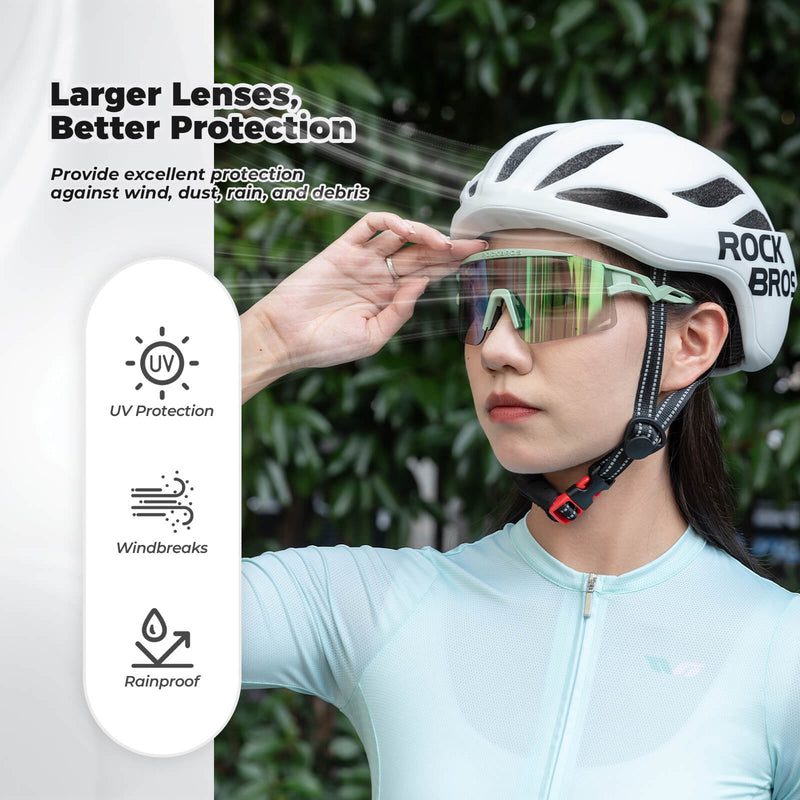 Half Frame Photochromic Cycling Sunglasses - SP337-6