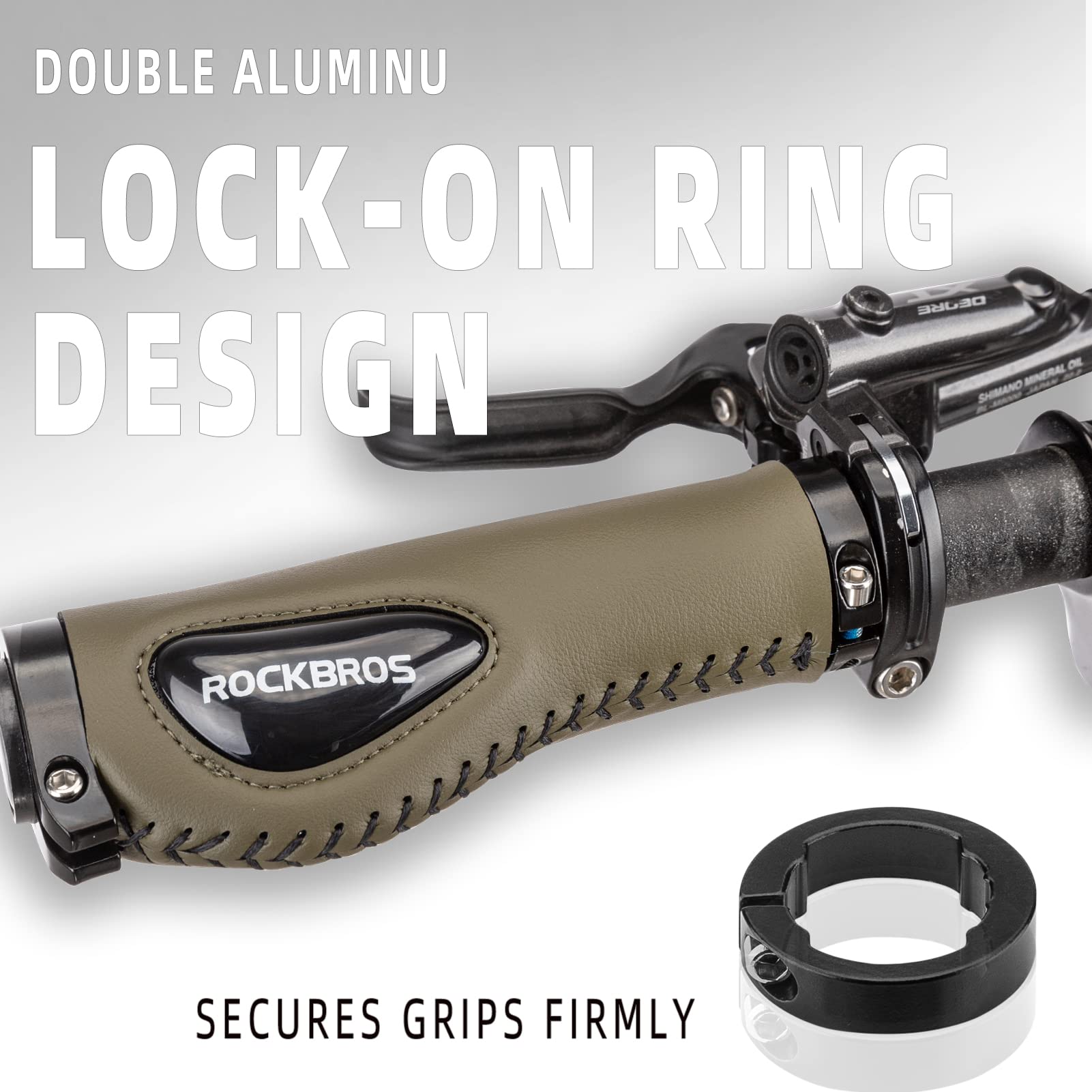 Bike Handle Grips Ergonomics Design Soft Gel Dual Lock-14