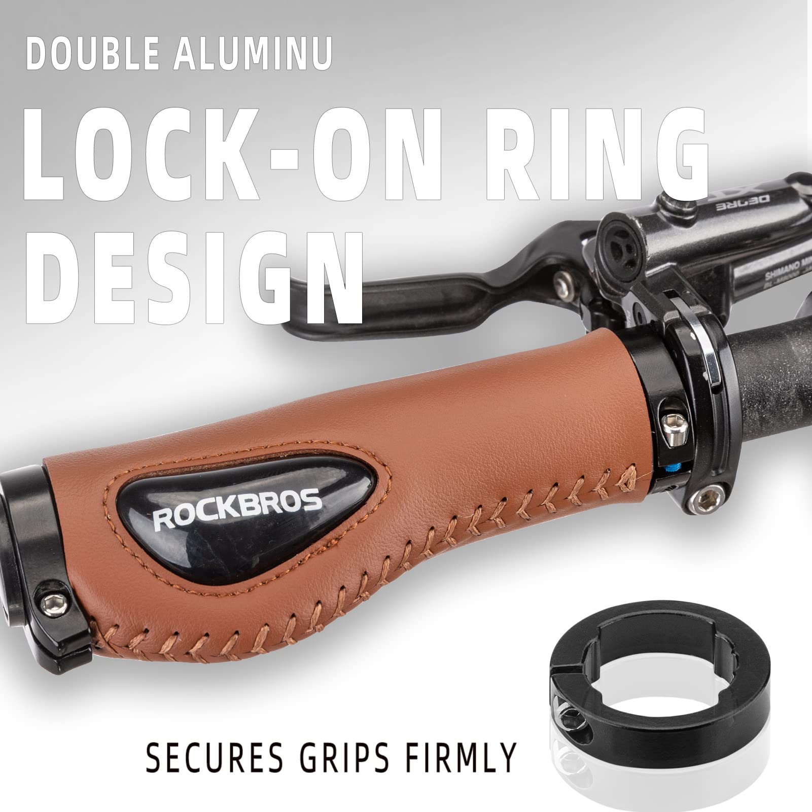 Bike Handle Grips Ergonomics Design Soft Gel Dual Lock-17