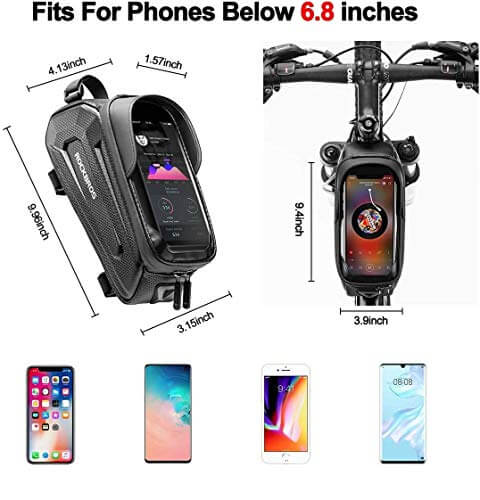 Hard-Shell Bike Top Tube Phone Bag-6