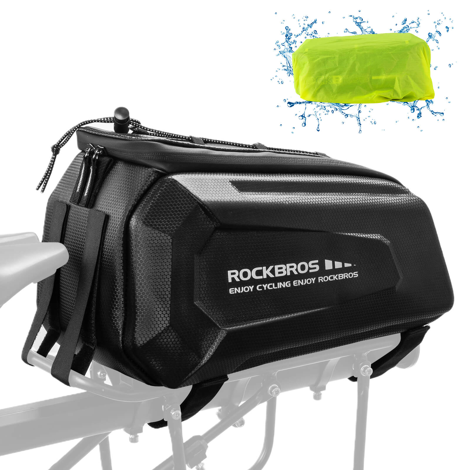 Hard Shell Bike Trunk Bag for Rear Rack - 9L-1