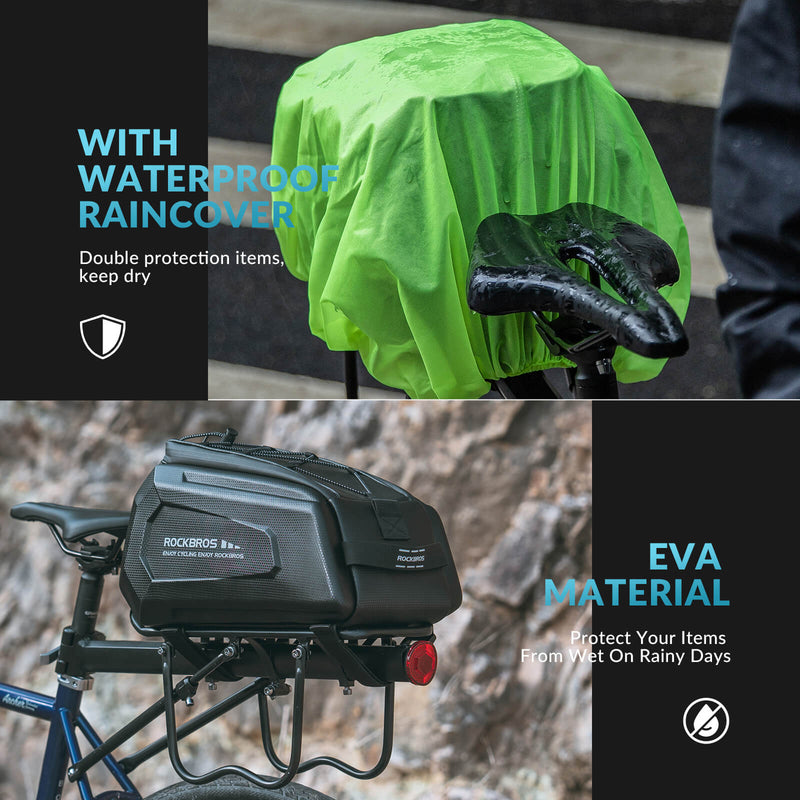 Hard Shell Bike Trunk Bag for Rear Rack - 9L-5