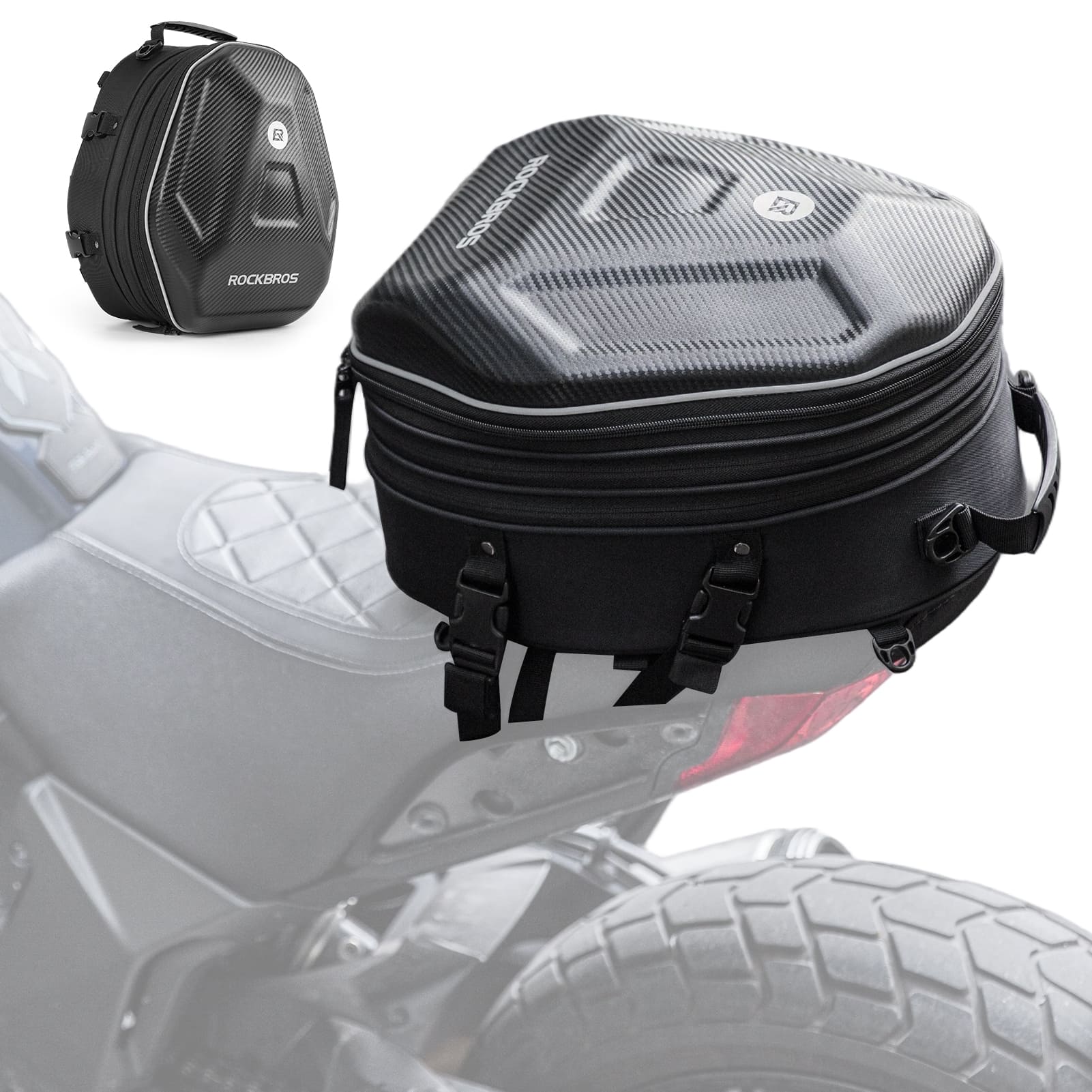 Hard Shell Motorcycle Rear Seat Bag-2