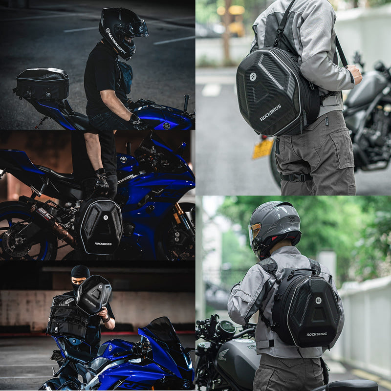 Hard Shell Motorcycle Rear Seat Bag-10