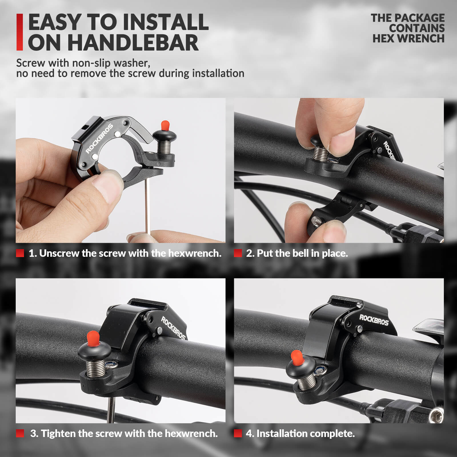 Minimalist Invisible Bike Bell - Fits 22.2mm-13