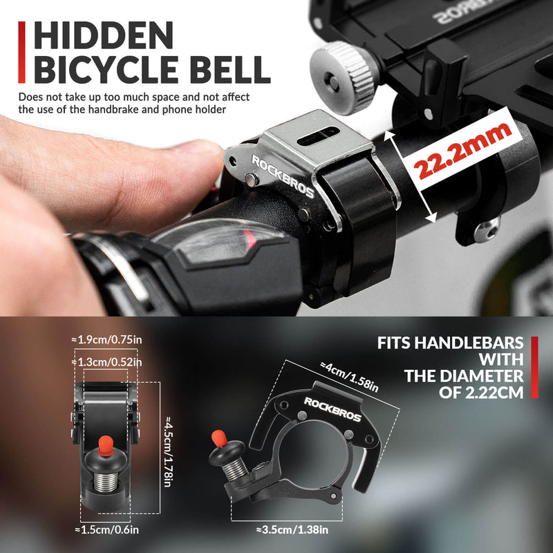 Minimalist Invisible Bike Bell - Fits 22.2mm-4