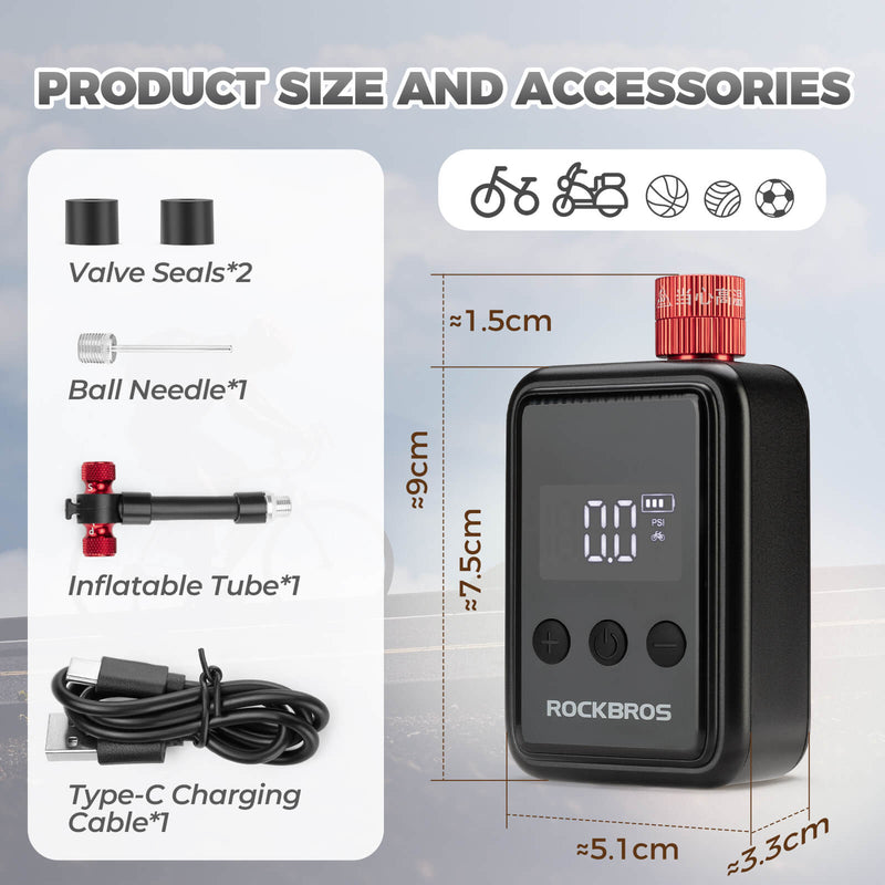 HW140 Mini Electric Bike Pump-9