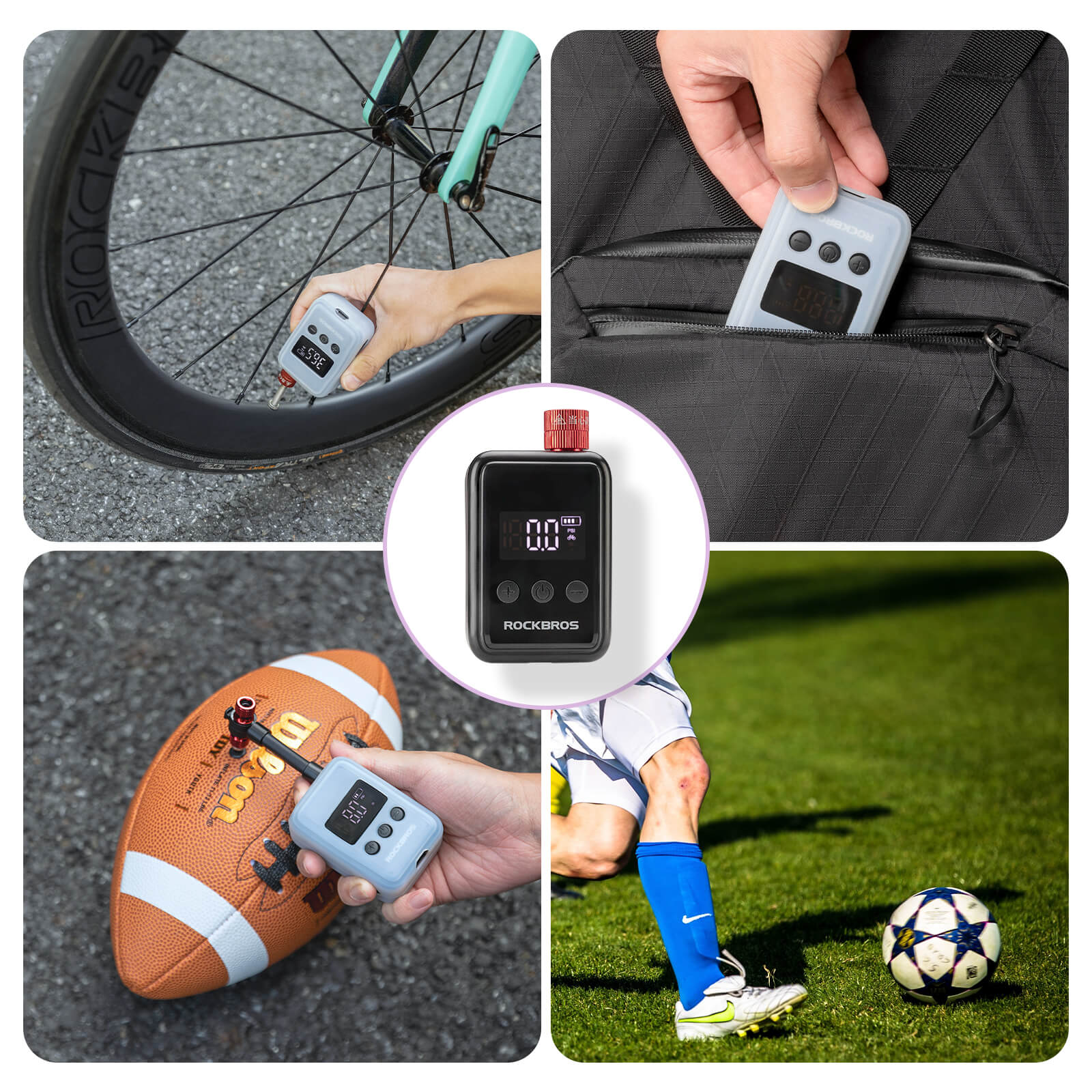 HW140 Mini Electric Bike Pump-10