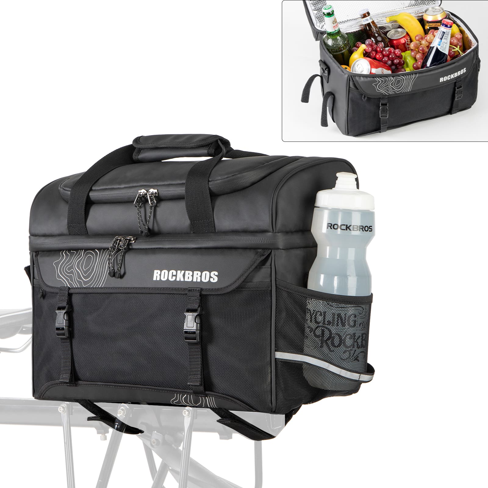 Insulated Bike Rear Rack Cooler Pannier – 11L-3