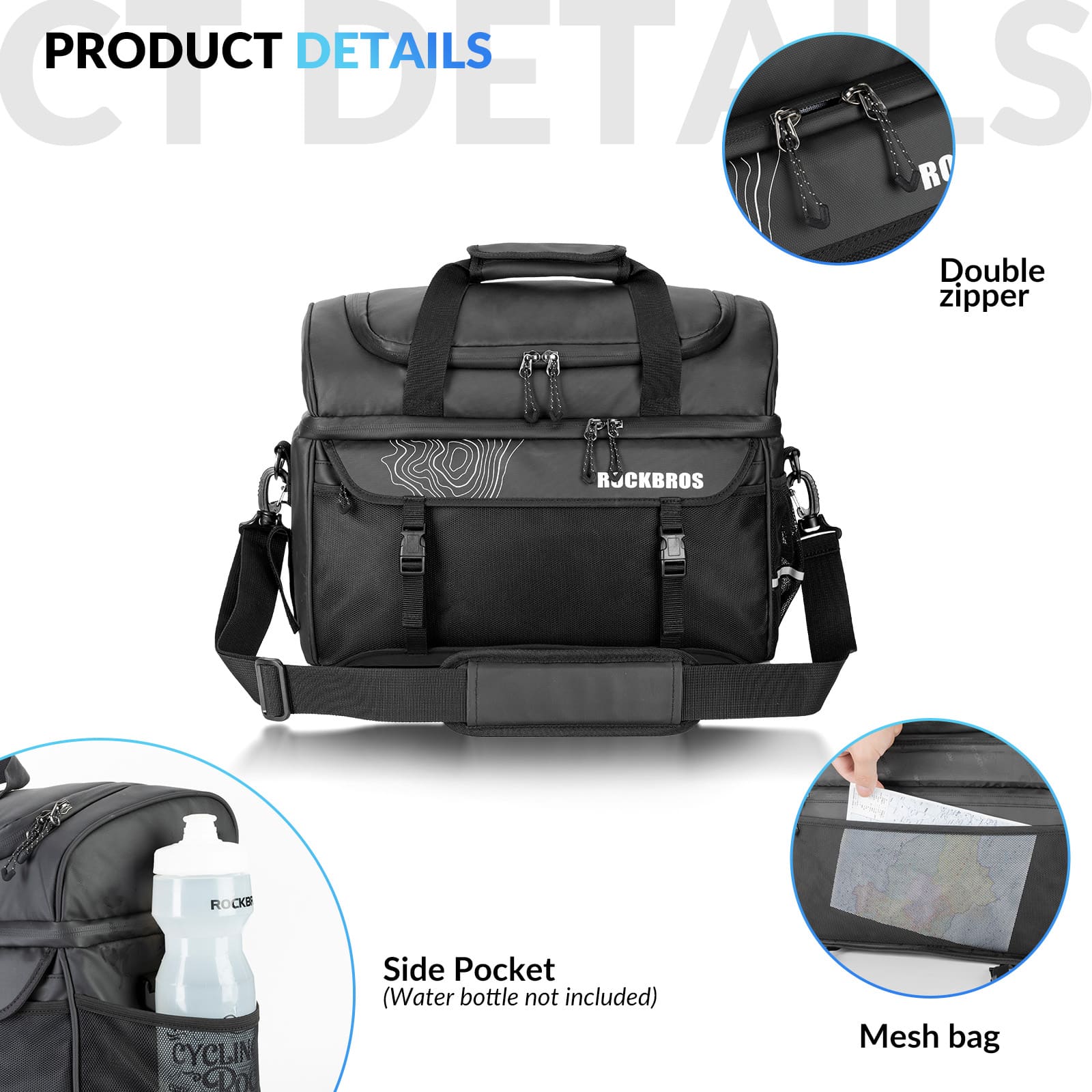 Insulated Bike Rear Rack Cooler Pannier – 11L-7