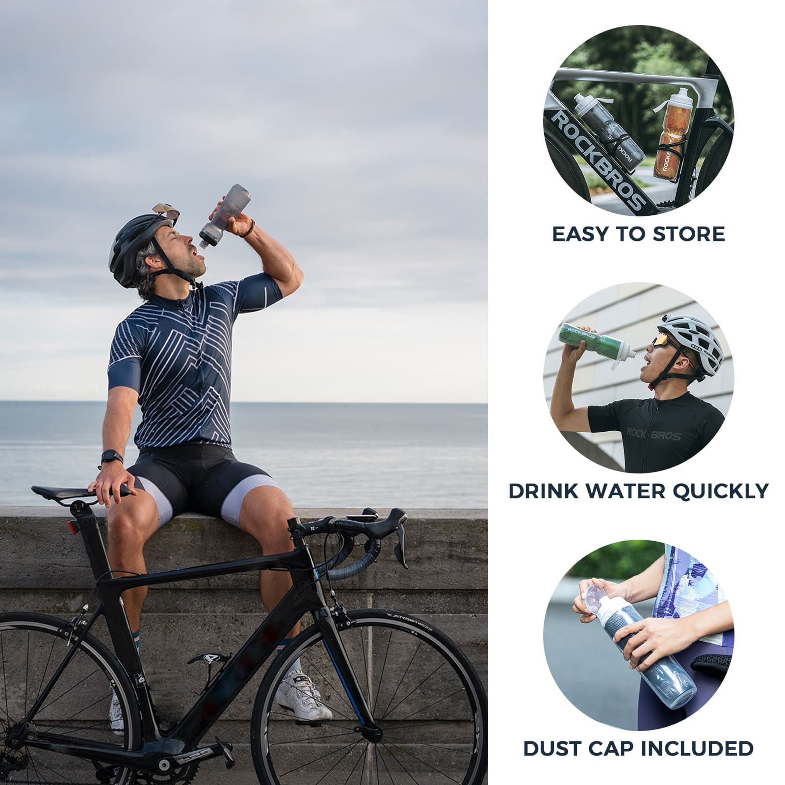 Insulated Leak-Proof Bike Water Bottle - 24OZ-11