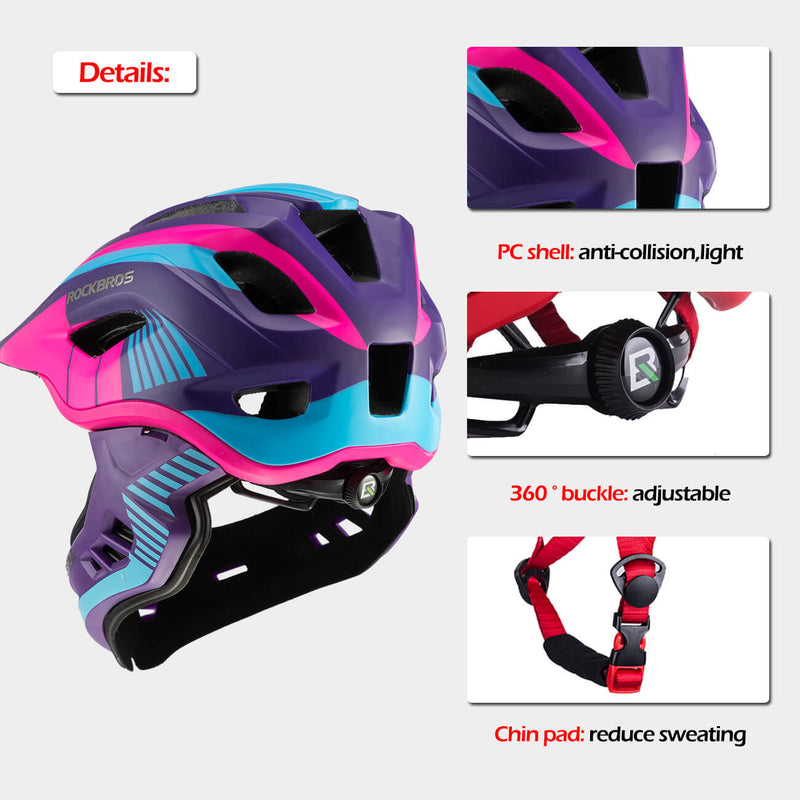 Kids Bike Helmet Full Face Safety Helmet-5
