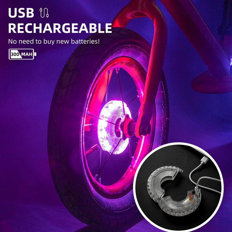 Multi Colored Bike Hub Light-6