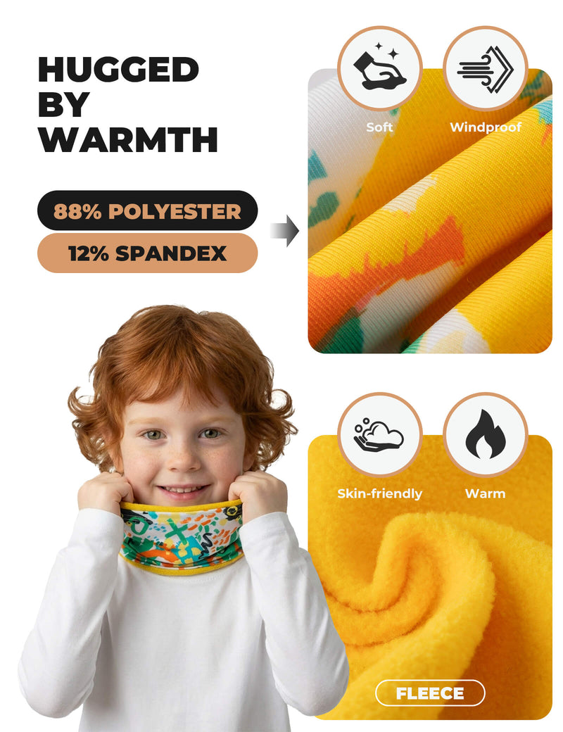 Kids Fleece Warm Face Cover & Neck Gaiter-10