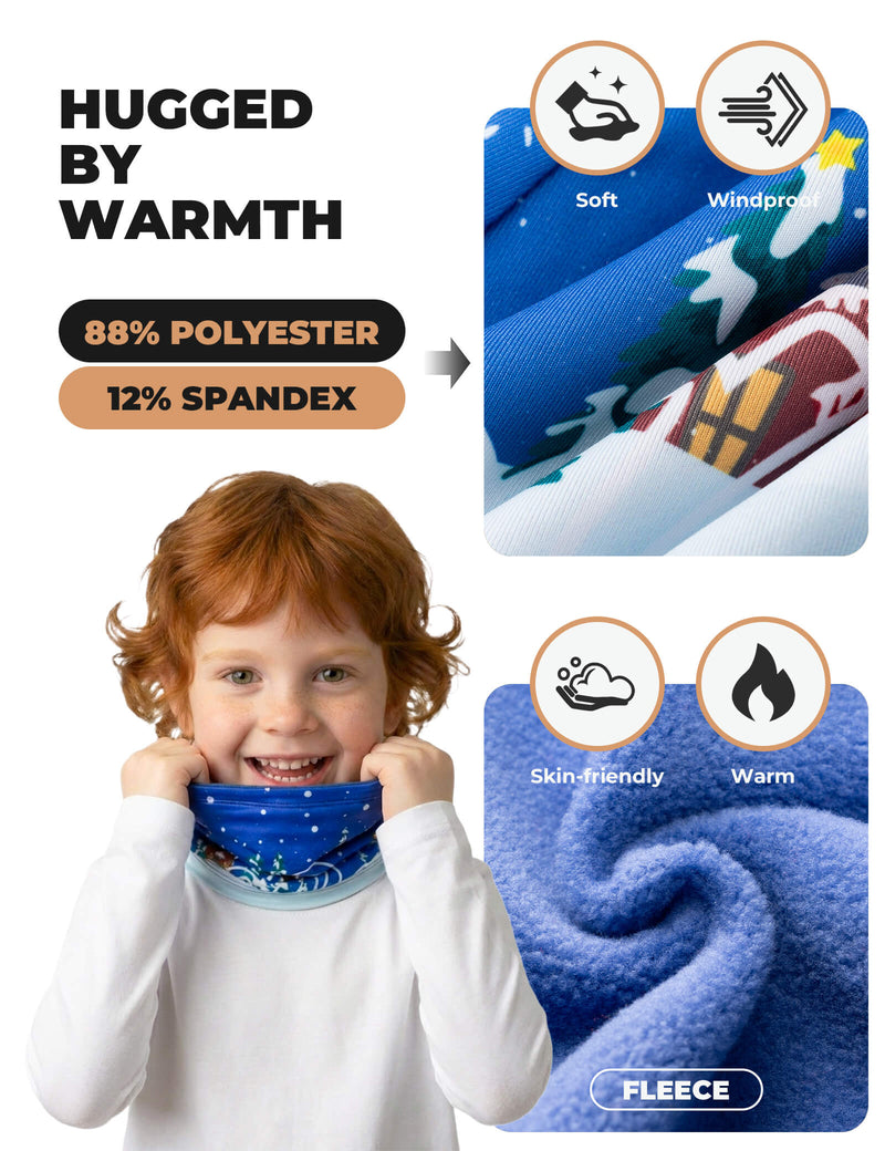 Kids Fleece Warm Face Cover & Neck Gaiter-11